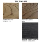 Tavolo da Pranzo Moderno in Legno Impiallacciato e Vetro Made in Italy – Strappo Viadurini