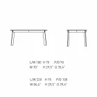 Tavolo da Pranzo Moderno Piano in Legno e Base Acciaio Made in Italy - Aronte Viadurini