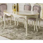 Tavolo da Pranzo Ovale Allungabile 270 cm in Legno Made in Italy - Baroque Viadurini