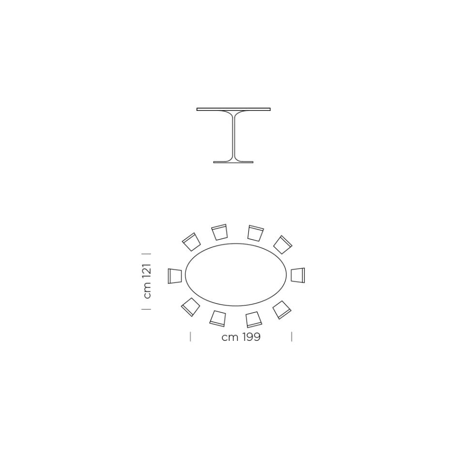 Tavolo da Pranzo Ovale con Piano in Fenix Made in Italy di Lusso - Dollars Viadurini