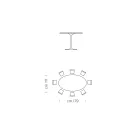 Tavolo da Pranzo Ovale con Piano in Fenix Made in Italy di Lusso - Dollars Viadurini