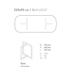 Tavolo da Pranzo Ovale in Gres Porcellanato e Metallo Made in Italy - Emilio Viadurini