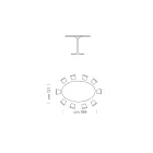 Tavolo da Pranzo Ovale in Laminato e Alluminio Made in Italy, Pregiato - Dollars Viadurini