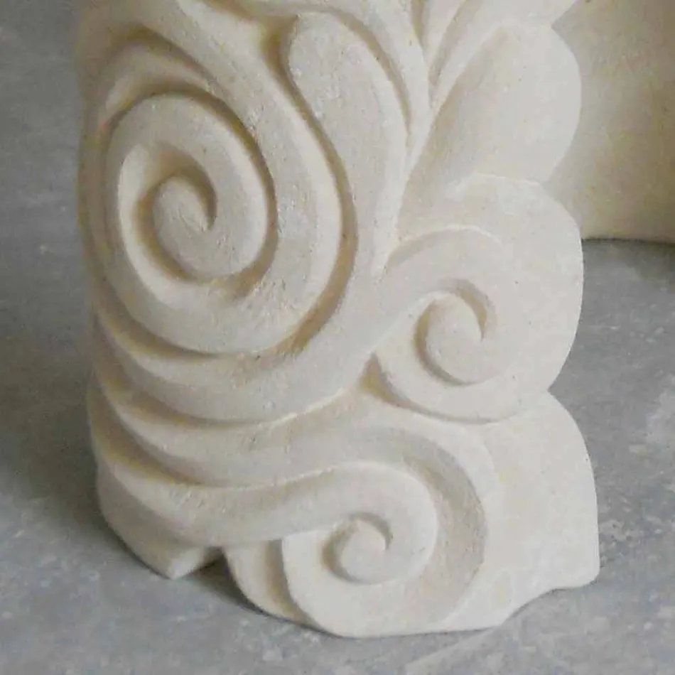 Tavolo da pranzo ovale in pietra e cristallo di design moderno Aden Viadurini