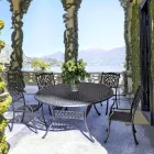 Tavolo da Pranzo per Esterno in Alluminio Verniciato Bianco o Antracite - Quick Viadurini