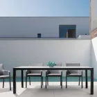 Tavolo da Pranzo per Esterno in Ceramica e Alluminio, Homemotion - Salem Viadurini