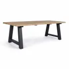 Tavolo da Pranzo per Esterno in Teak e Alluminio, Homemotion - Rolando Viadurini