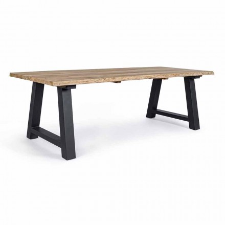 Tavolo da Pranzo per Esterno in Teak e Alluminio, Homemotion - Rolando Viadurini