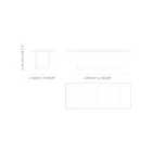 Tavolo da Pranzo per Giardino in Legno Iroko e Grès Made in Italy - Bresson Viadurini