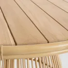 Tavolo da Pranzo per il Giardino in Alluminio e Piano in Teak-Svlk - Matter Viadurini