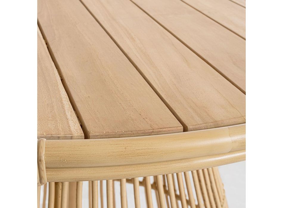 Tavolo da Pranzo per il Giardino in Alluminio e Piano in Teak-Svlk - Matter Viadurini