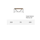 Tavolo da Pranzo Piano in Legno Massello Listellare Made in Italy - Adelio Viadurini