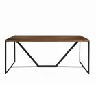 Tavolo da Pranzo Piano in Legno Massello Listellare Made in Italy - Adelio Viadurini