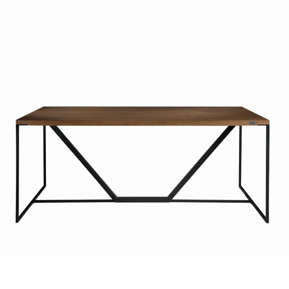 Tavolo da Pranzo Piano in Legno Massello Listellare Made in Italy - Adelio Viadurini