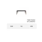 Tavolo da Pranzo Piano in Mdf con Inserto Superiore Made in Italy - Abisso Viadurini