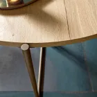 Tavolo da Pranzo Pieghevole Moderno in Legno e Metallo Made in Italy - Menelao Viadurini