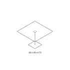 Tavolo da Pranzo Quadrato in Vetro Extrachiaro e Metallo Made in Italy – Dolce Viadurini