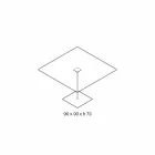 Tavolo da Pranzo Quadrato in Vetro Extrachiaro e Metallo Made in Italy – Dolce Viadurini