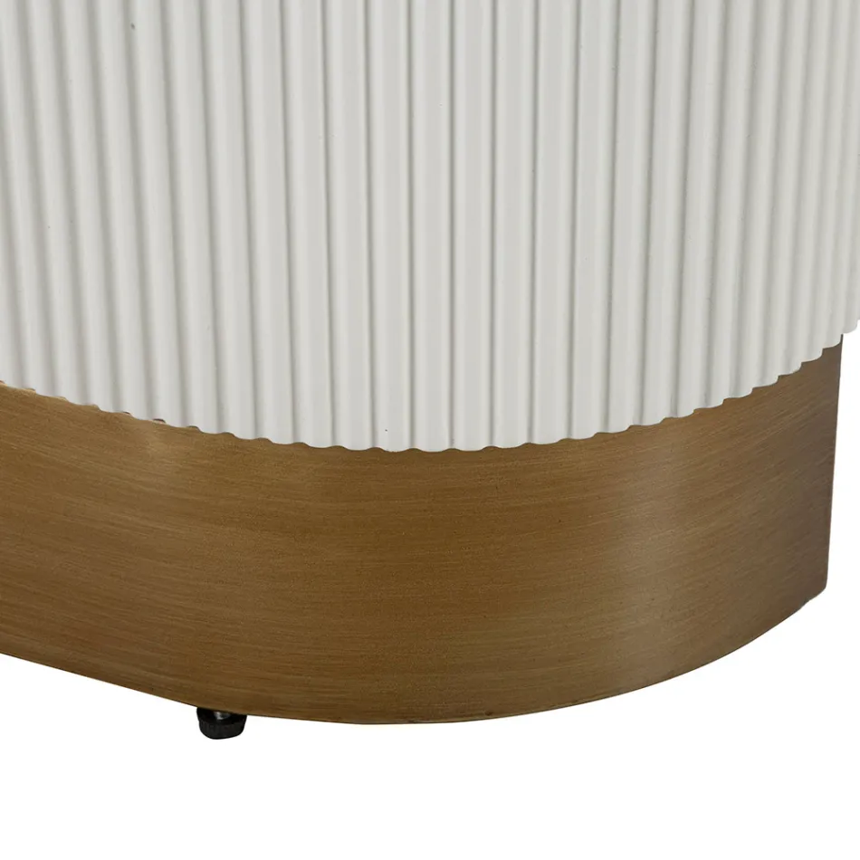 Tavolo da Pranzo Rettangolare in Legno Decorato con Linee in Rilievo - Rachel Viadurini