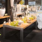 Tavolo da pranzo rettangolare in legno di rovere e acciaio Frodo Viadurini