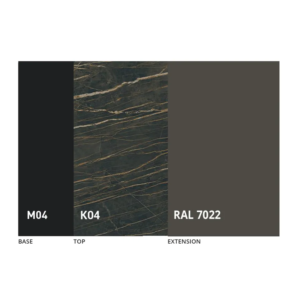 Tavolo da Pranzo Rotondo Allungabile in Ceramica Laminam Made in Italy - Lupetto Viadurini