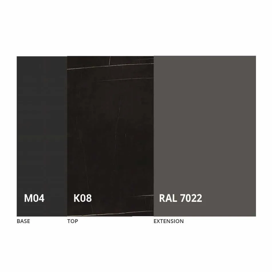 Tavolo da Pranzo Rotondo Allungabile in Ceramica Laminam Made in Italy - Lupetto Viadurini