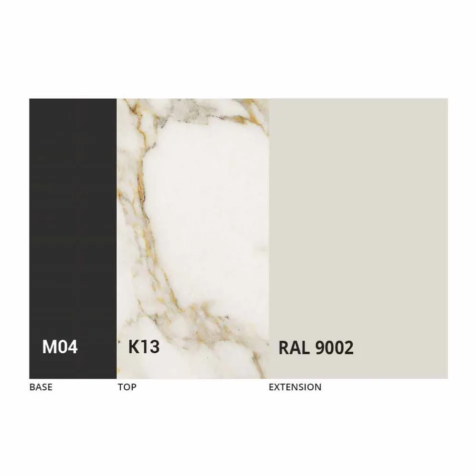 Tavolo da Pranzo Rotondo Allungabile in Ceramica Laminam Made in Italy - Lupetto Viadurini