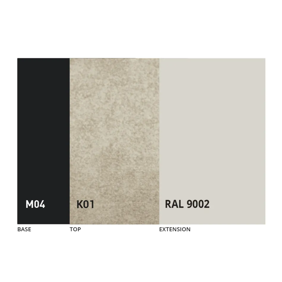 Tavolo da Pranzo Rotondo Allungabile in Ceramica Laminam Made in Italy - Lupetto Viadurini