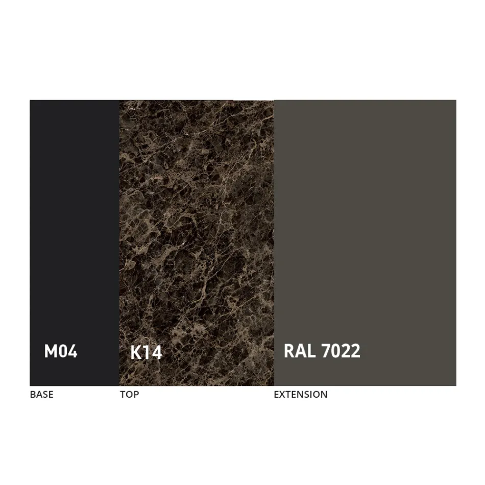 Tavolo da Pranzo Rotondo Allungabile in Ceramica Laminam Made in Italy - Lupetto Viadurini