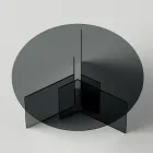 Tavolo da Pranzo Rotondo con Base e Piano in Vetro Made in Italy - Charles Viadurini