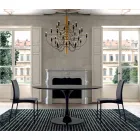 Tavolo da Pranzo Rotondo con Piano in Laminato Made in Italy – Dollars Viadurini