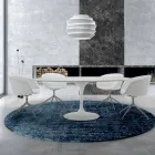 Tavolo da Pranzo Rotondo con Piano in Laminato Made in Italy – Dollars Viadurini