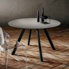 Tavolo da Pranzo Rotondo in Fenix Stratificato Realizzato in Italia - Lingotto Viadurini