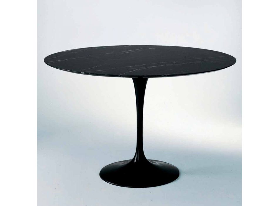 Tavolo da Pranzo Rotondo in Marmo e Alluminio Verniciato Made in Italy - Superbo Viadurini