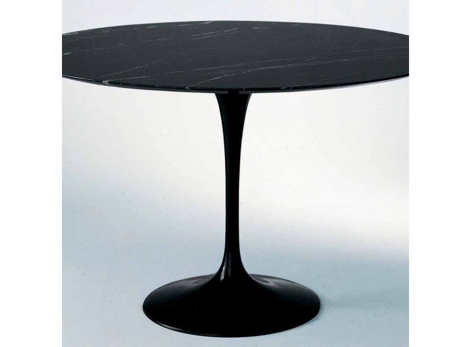 Tavolo da Pranzo Rotondo in Marmo e Alluminio Verniciato Made in Italy - Superbo Viadurini