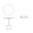 Tavolo da Pranzo Rotondo in Marmo e Alluminio Verniciato Made in Italy - Superbo Viadurini