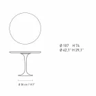 Tavolo da Pranzo Rotondo in Marmo e Alluminio Verniciato Made in Italy - Superbo Viadurini