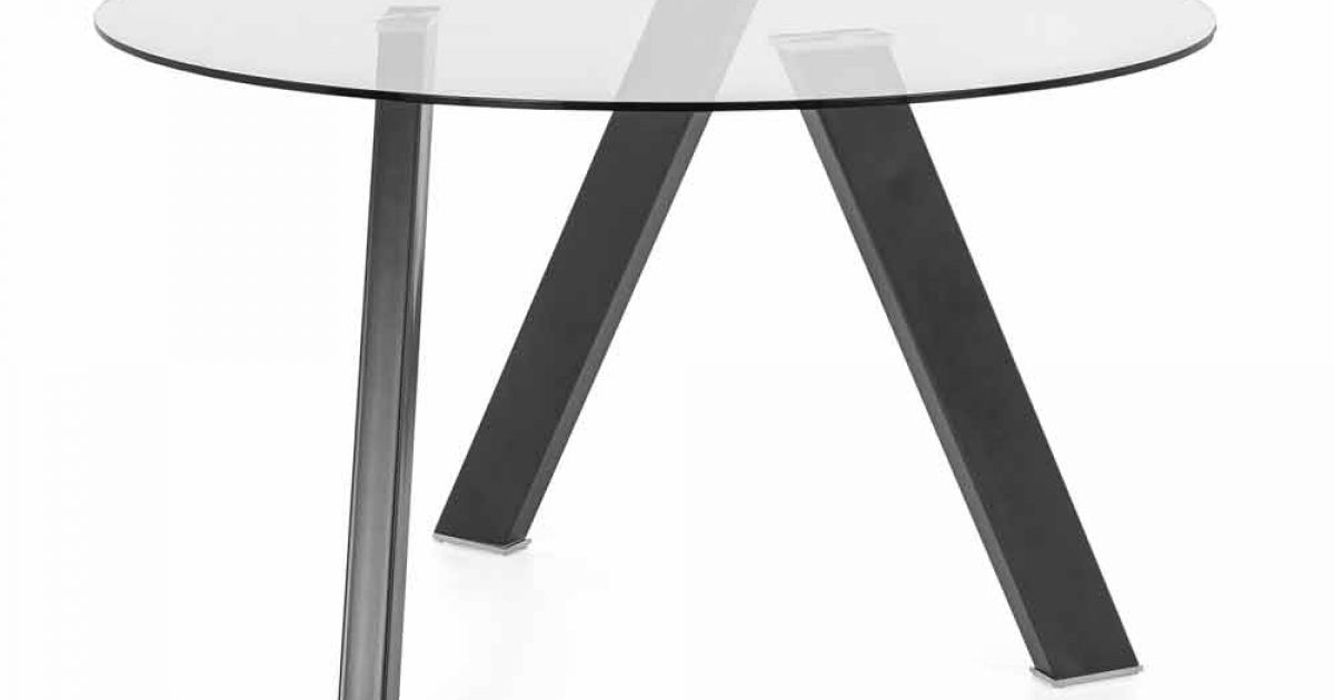 Tavolo Da Pranzo TASOLI Casa Vital - Piano Vetro Nero Marmo, 90x90x75cm | Portata 30kg - Foto 9