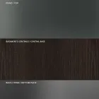 Tavolo da Pranzo Rotondo in Vetro Fumè con Base in Legno Made in Italy - Rondo Viadurini