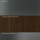 Tavolo da Pranzo Rotondo in Vetro Fumè con Base in Legno Made in Italy - Rondo Viadurini