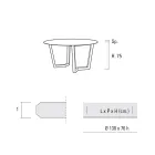 Tavolo da Pranzo Rotondo Metallo e Hpl Stratificato Made in Italy - Bastiano Viadurini