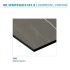 Tavolo da Pranzo Rotondo Metallo e Hpl Stratificato Made in Italy - Bastiano Viadurini