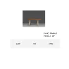 Tavolo da Pranzo Struttura in Ferro e Legno Massello Made in Italy - Romino Viadurini