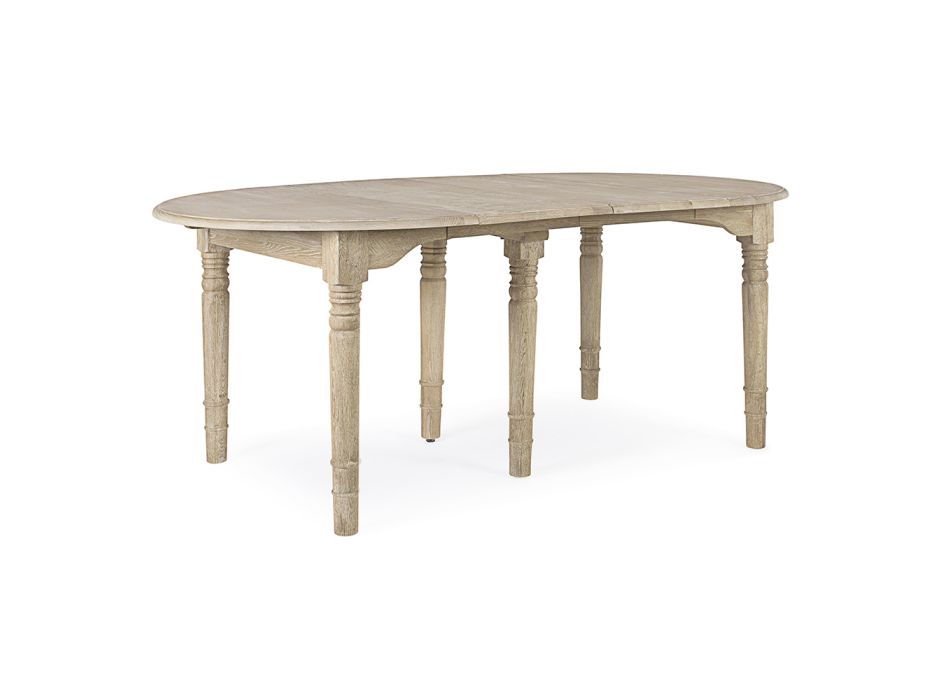 Tavolo da Pranzo Tondo Allungabile a 272 cm in Legno Homemotion - Guglio Viadurini