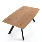 Tavolo da Salotto con Gambe in Acciaio e Piano in MDF - Terullio Viadurini