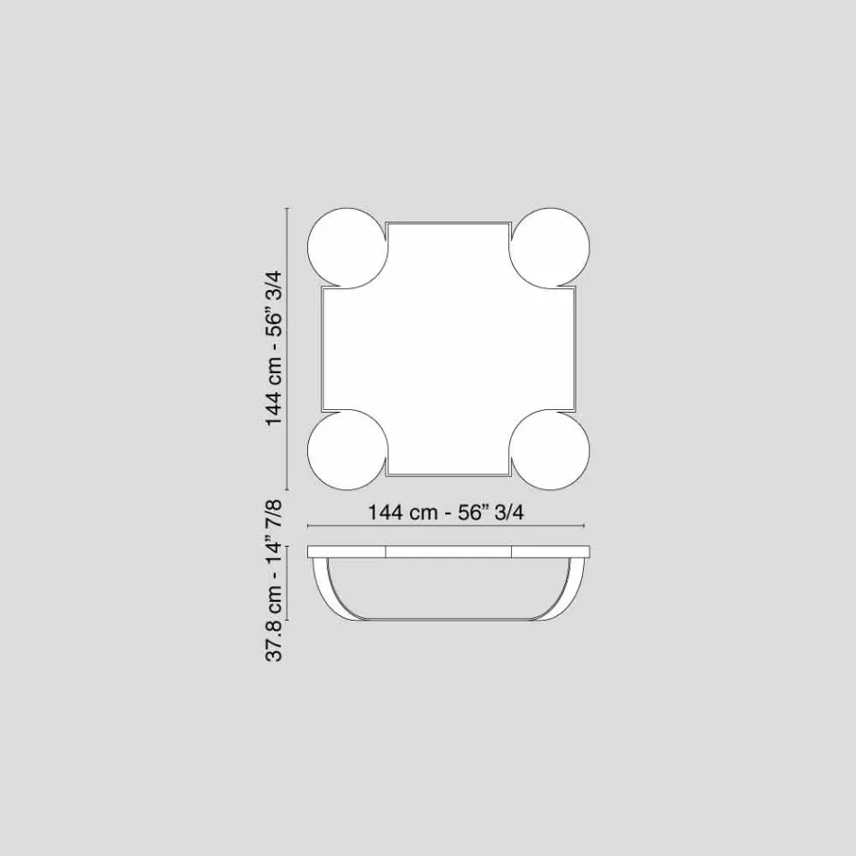 Tavolo da salotto di design in rovere moka Drummond  Viadurini