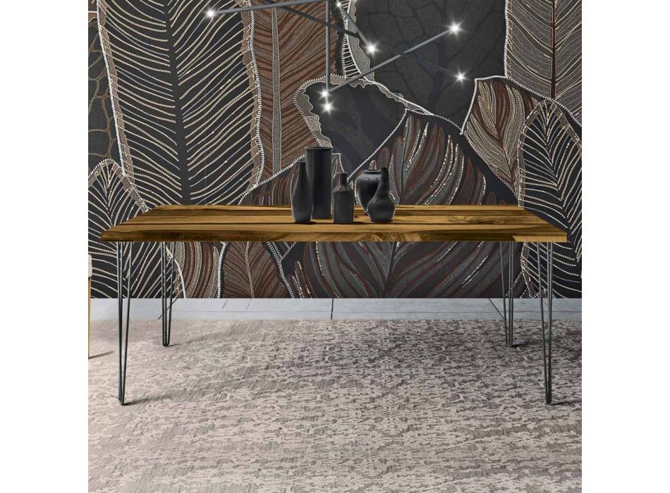 Tavolo da Salotto in Rovere e Resina Epossidica Colorata Made in Italy - Magnus Viadurini