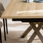 Tavolo da Soggiorno Allungabile a 260 o 300 cm in Metallo e HPL - Borgo Viadurini