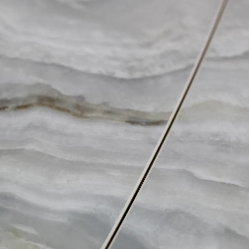 Tavolo da Soggiorno Allungabile con Piano a Botte in Ceramica Made in Italy - Occhiali Viadurini