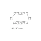 Tavolo da Soggiorno Fisso con Piano in Ceramica Realizzato in Italia - Ferie Viadurini